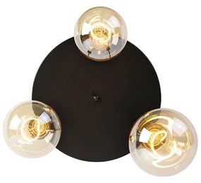 Модерна таванна лампа черна 3-светлина - Facil