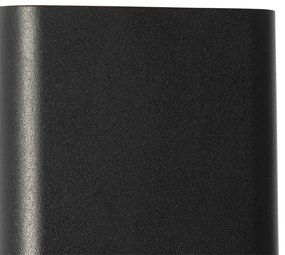 Модерна стенна лампа черна с LED IP54 Квадратна - Evi