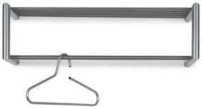 Метална стенна закачалка в сребрист цвят с рафт 80 cm Smooth – Spinder Design