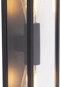 Интелигентна стенна лампа черна 38 см 2-светлина IP44 с Wi-Fi ST64 - Charlois