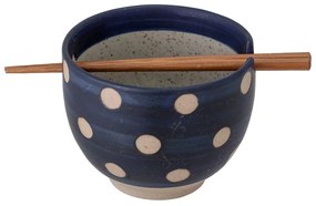 Синя керамична купа с пръчици за хранене , ø 13 cm Masami - Bloomingville