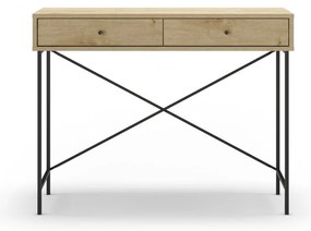 Конзолна маса с плот в дъбов декор в естествен цвят 35x110 cm Titan - Marckeric