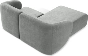 Сив шенилов ъглов диван (ляв ъгъл) Lani – Makamii