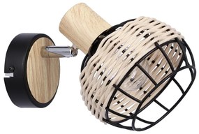 Черно-кремава стенна лампа ø 12 cm Tajga - Candellux Lighting