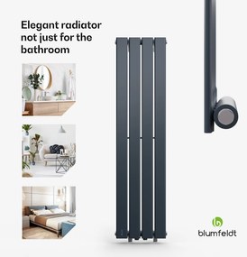 Blumfeldt Ontario, радиатор, 30 x 120, 1/2" странична връзка, монтаж на стена, 733 W