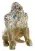 Декоративна фигурка DKD Home Decor 28,5 x 26,5 x 41 cm Златен Многоцветен Горила
