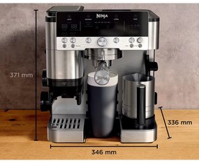 Кафеавтомат 3в1 Ninja Luxe Café Premier ES601EU, 1650W, 15 bar, 2 л, Barista Assist, Режим гореща вода, 4 режима, 3 темп. настройки, Инокс/черен