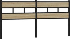 4017139 vidaXL Резервна табла за легло Sonoma Oak 193 cm Желязо и инженерна дървесина