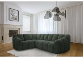 Тъмнозелен ъглов диван (ляв ъгъл/L форма) Shell – Miuform