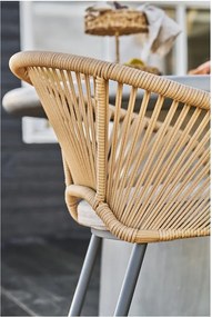 Бежов градински стол метален/подплатен Novella – House Nordic