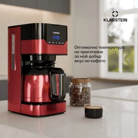 Klarstein Arabica 800W, кафе машина, 1.5 l, EasyTouch Control, сребърно/черна