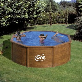 Сглобяем басейн с метални стени имитация на дърво Pacific 350 х 120см - Gre