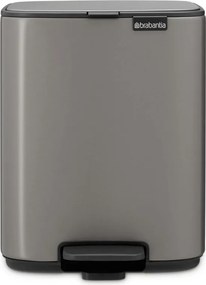 Кош за боклук Brabantia Bo Pedal 1010127, 7 л, Плавно затваряне, Гумирана основа, Тъмносив