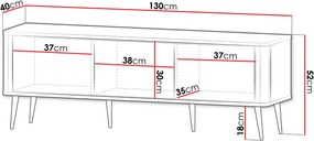 ТВ шкаф Marly Reg mini-Черен
