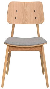 Светлокафяв трапезен стол със светлосива седалка Nagano - Rowico