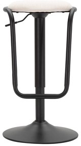 Бял/черен тапициран бар стол с регулируема височина (височина на седалката 61 cm) Destiny – Mauro Ferretti