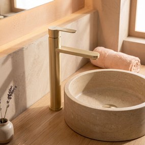Смесител за баня Rea Arcos Brush Gold