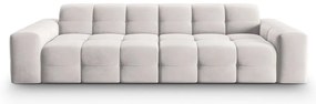 Светлосив кадифен диван 255 cm Kendal - Micadoni Home