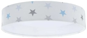 LED Плафониера GALAXY KIDS LED/24W/230V звезди бяла/сива/синя