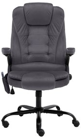 20572 vidaXL Масажиращ офис стол, тъмносив, кадифе