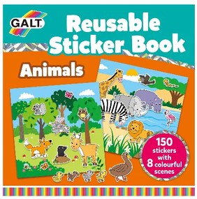 Galt - Книжка със стикери за многократна употрeба - Животни