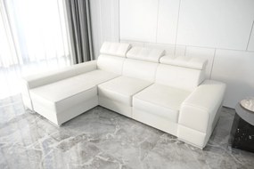 Ъглов Диван Дрен Еко LTHR -Левко-Ляв