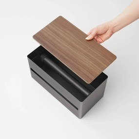 Черна метална стойка за кухненска хартия Rin – YAMAZAKI