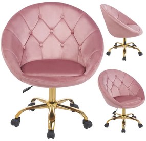 Кадифен офис стол RUNDO Сив