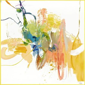 Картина с ръчно изрисувани елементи 102x102 cm Confidential Yellow – Malerifabrikken