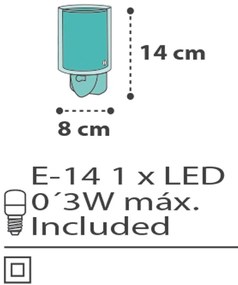 Светлинен контакт Ango Clouds LED-зелен