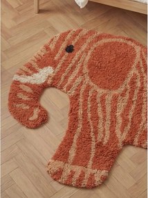 Теракотен памучен детски килим подходящ за пране/ръчно изработен 75x120 cm Snuggle Elodie – Hanse Home