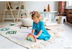 Кремав ръчно изработен памучен килим подходящ за пране 140x200 cm Kaarol – Lorena Canals