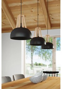 Висящо осветително тяло в черно и бежово Olla - Sollux