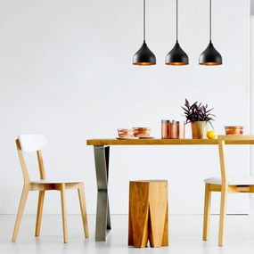 Черно висящо осветително тяло с метален абажур Tattoo – Opviq lights