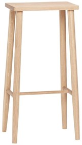 Бар стол от масивен дъб в естествен цвят (височина на седалката 72 cm) Folk – Hübsch