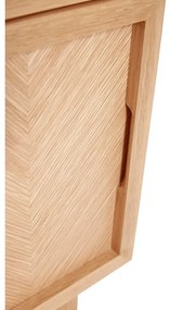 Нощно шкафче от масивен дъб в естествен цвят Herringbone – Hübsch