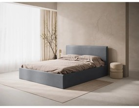 Сива тапицирана табла за легло 190,5x100 cm Remo – Micadoni