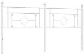 374424 vidaXL Метална табла за глава, бяла, 180 см