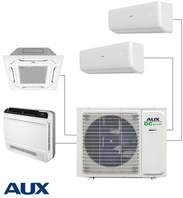 Външно тяло на мултисплит система AUX AM4-H36/4DR3, 36000 BTU, 60 м2, A++/A+, R-32, Бял