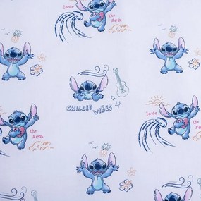 Синьо единично памучно детско спално бельо 140x200 cm Lilo and Stitch "Wave" – Jerry Fabrics