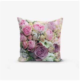 Калъфка за възглавница от памучна смес Рози, 45 x 45 cm - Minimalist Cushion Covers