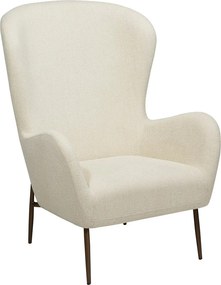 Кремаво кресло от плат букле Glam – DAN-FORM Denmark