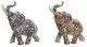 Декоративна фигурка Home ESPRIT Многоцветен Слон Средиземноморско 16 x 7 x 17 cm (2 броя)