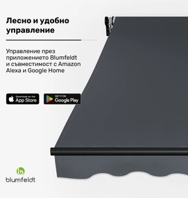 Blumfeldt CloudShade тента, Смарт контрол, UV защита, Стенен монтаж