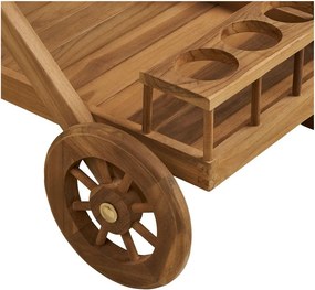 Маса за сервиране на колелца от масивна дървесина 50x86 cm Pasaku – House Nordic