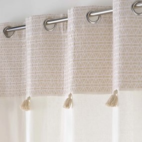 Бяло/бежово перде със смес от памук 140x240 cm Milano – douceur d'intérieur