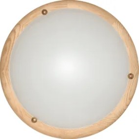 Плафониера ДЪРВО КРЪГ, ø300, бор, 1xE27
