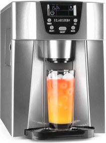 Klarstein ICE VOLCANO 2G машина за ледени кубчета LED | 12кг на всеки 24ч | 2л | 6-10 мин сребриста