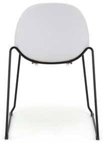 Комплект от 2 бели трапезни стола с черна основа Viva - Bonami Selection