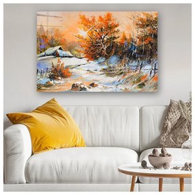 Картина върху стъкло 70x50 cm Winter - Wallity